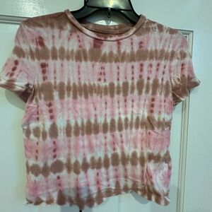 Gap tie dye multicolor shrunken tee